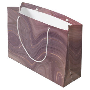 Mauve Strata   Dusty Pink Rose Gold Grey Agate Large Gift Bag
