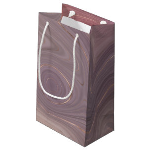 Mauve Strata Dusty Pink Rose Gold Grey Agate Small Gift Bag