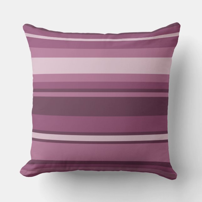 Mauve stripes cushion (Front)