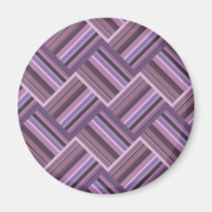 Mauve stripes diagonal weave pattern magnet