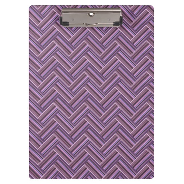 Mauve stripes double weave pattern clipboard (Front)