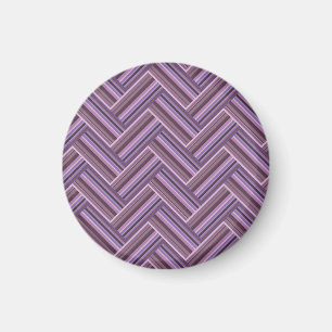 Mauve stripes double weave pattern magnet