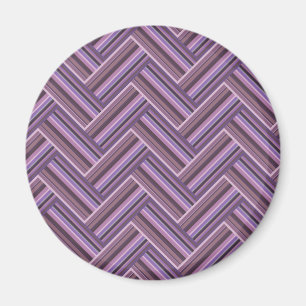 Mauve stripes double weave pattern magnet