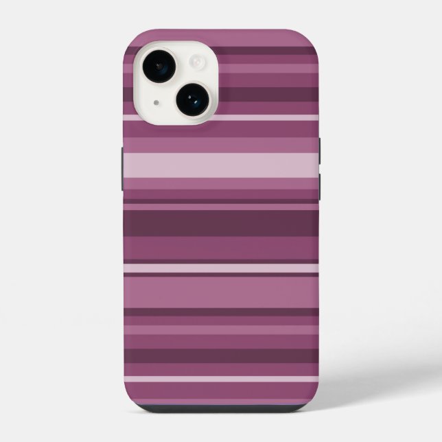 Mauve stripes iPhone case (Back)