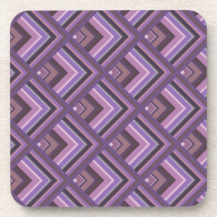 Mauve stripes scale pattern coaster