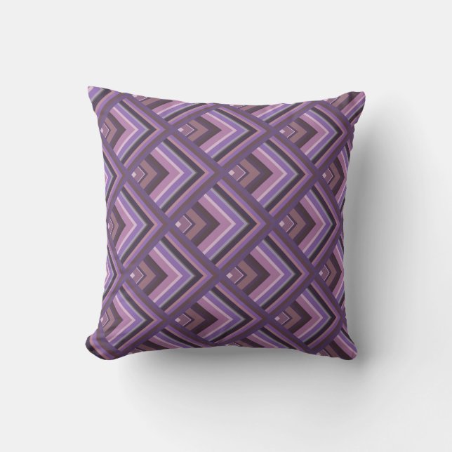 Mauve stripes scale pattern cushion (Front)