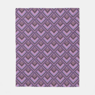 Mauve stripes scale pattern fleece blanket