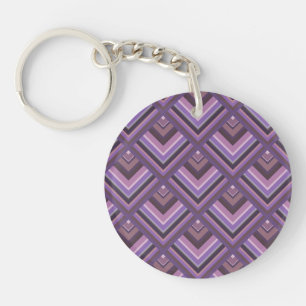 Mauve stripes scale pattern key ring