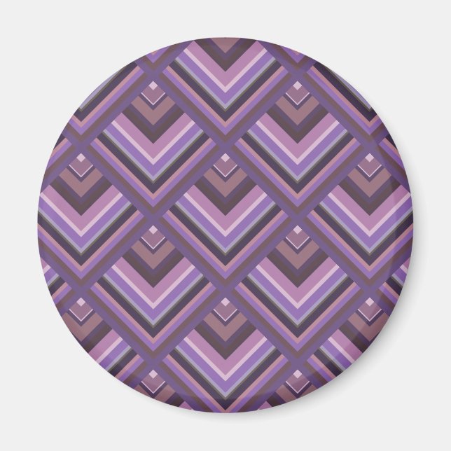 Mauve stripes scale pattern magnet (Front)
