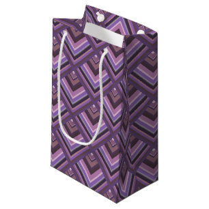 Mauve stripes scale pattern small gift bag