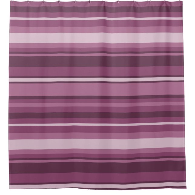 Mauve stripes shower curtain (Front)