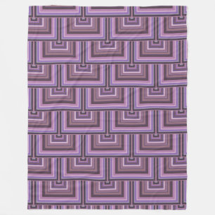 Mauve stripes square scales pattern fleece blanket