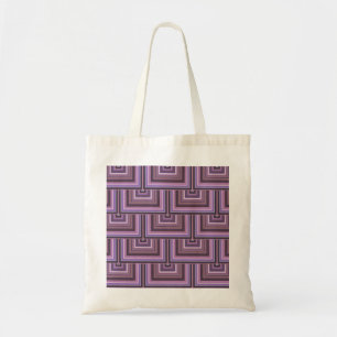 Mauve stripes square scales pattern tote bag