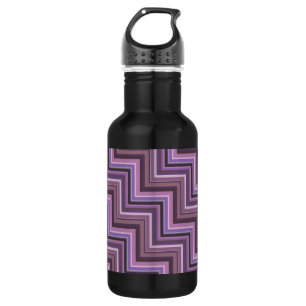 Mauve stripes stairs pattern 532 ml water bottle