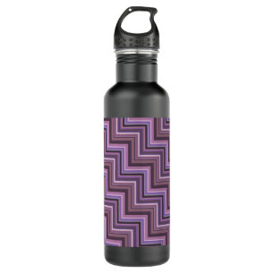 Mauve stripes stairs pattern 710 ml water bottle