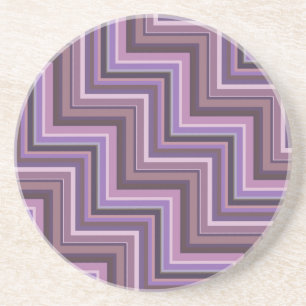 Mauve stripes stairs pattern coaster