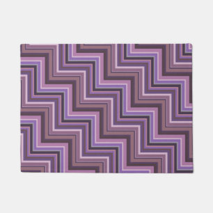 Mauve stripes stairs pattern doormat