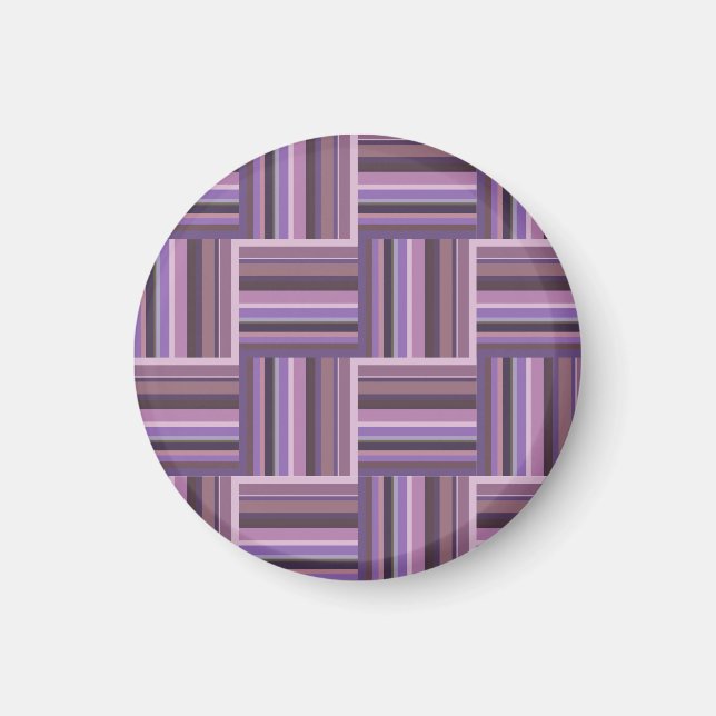 Mauve stripes weave pattern magnet (Front)