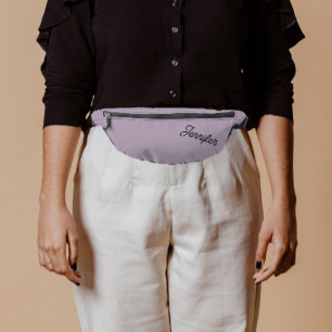 Mauve Stylised Bridesmaid Name Bum Bags