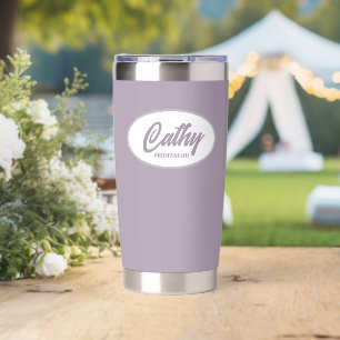 Mauve Stylised Wedding Bridesmaid Insulated Tumbler