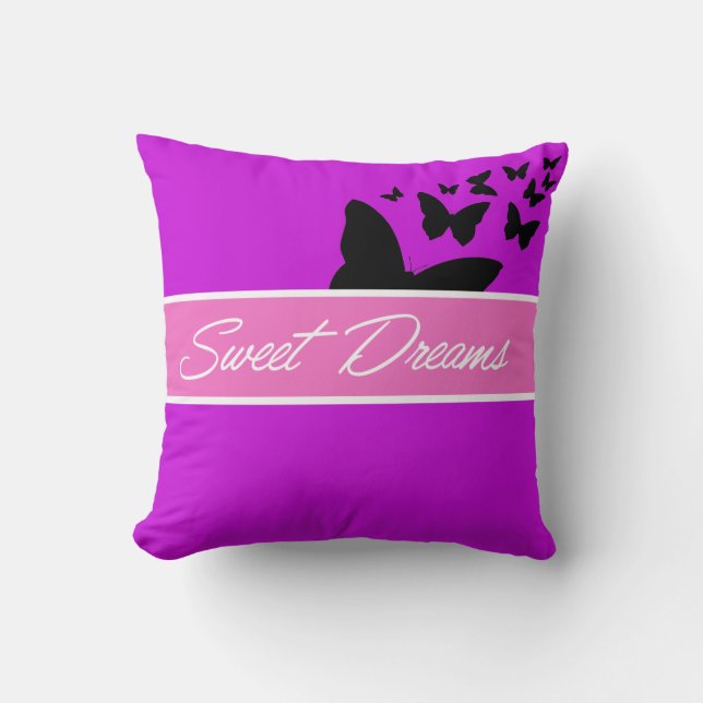 mauve sweet dreams cushion (Front)