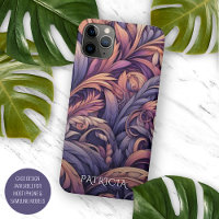 Mauve Taupe Pink Violet Purple Paisley Pattern