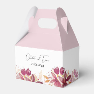 Mauve Terracotta Blush Floral Elegant Favour Box