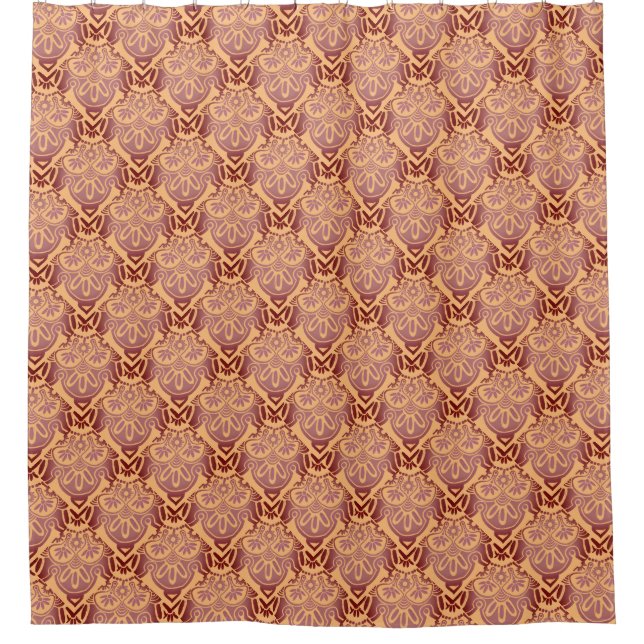  Mauve Tribal Bath Shower Curtain (Front)