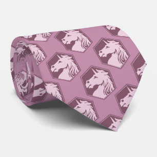 Mauve Unicorn Hexagon Pattern Tie