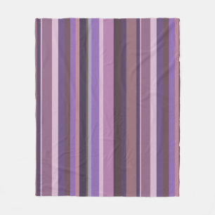Mauve vertical stripes fleece blanket