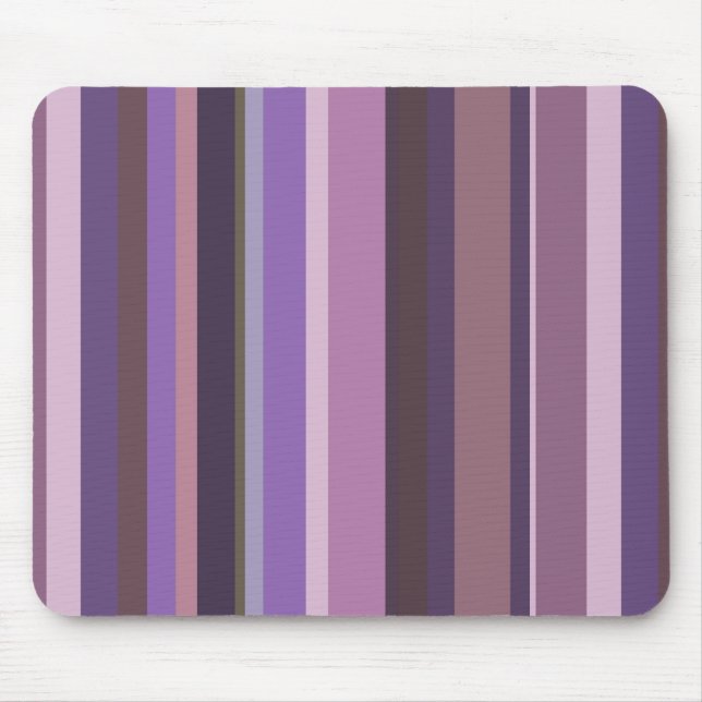 Mauve vertical stripes mouse pad (Front)