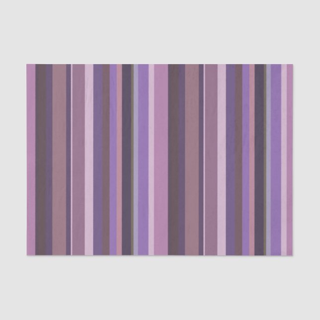Mauve vertical stripes tissue paper (Front)