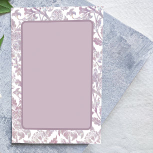 Mauve vintage botanical pattern  custom letterhead