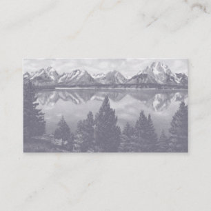 Mauve Vintage Mountain Custom Business Card v3