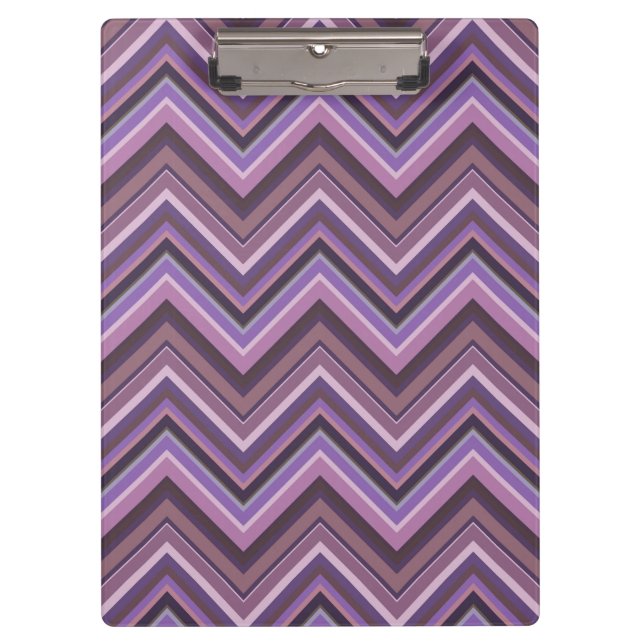 Mauve zigzag stripes clipboard (Front)