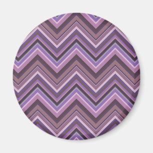 Mauve zigzag stripes magnet