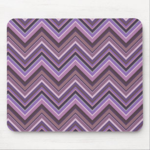 Mauve zigzag stripes mouse pad