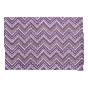 Mauve zigzag stripes pillowcase