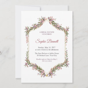 Mauvette Lanthorn Bridal Shower Invitation