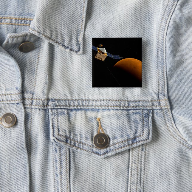 Maven Spacecraft. 15 Cm Square Badge (In Situ)