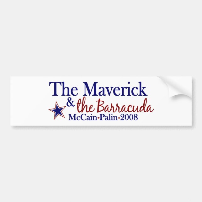 Maverick and Barracuda (McCain Palin 2008) Bumper Sticker (Front)