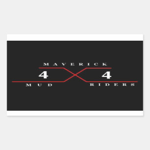 Maverick Mud Riders Rectangular Sticker