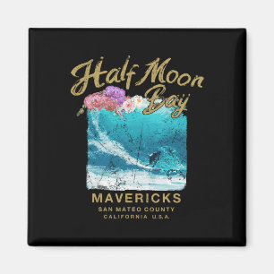 Mavericks California Big Wave Surfing Vintage  Magnet