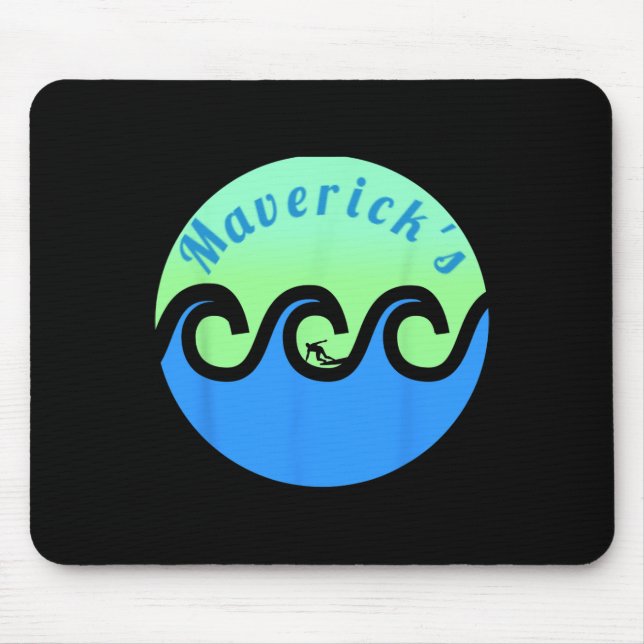 Maverick's Surfing Surf California Beaches  Mouse Pad (Front)