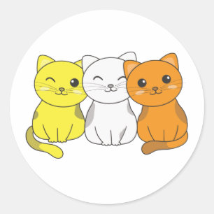 Maverique Flag Pride Lgbtq Cute Cat Bunch Classic Round Sticker