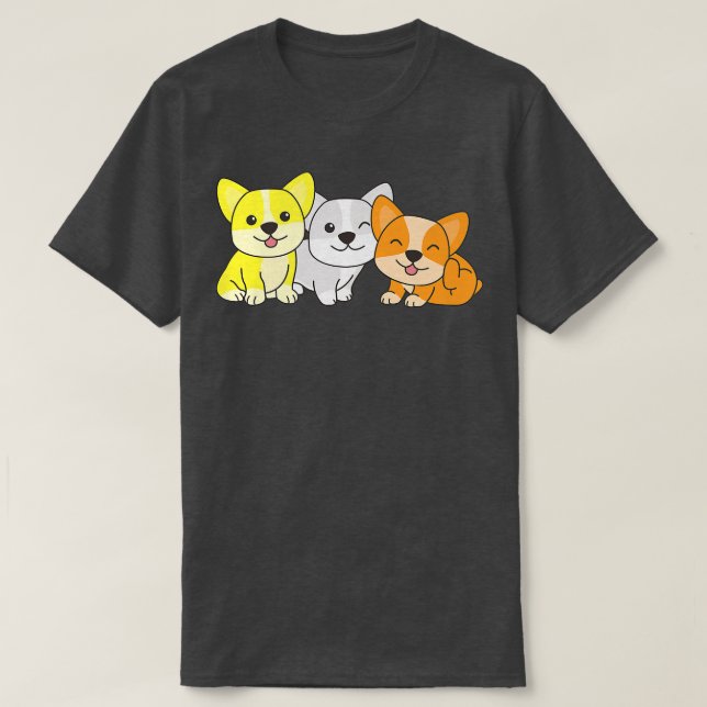 Maverique Flag Pride Lgbtq Dogs Maverique Corgi808 T-Shirt (Design Front)