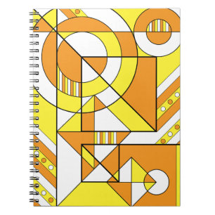 Maverique Pride Abstract Geometric Orange Yellow Notebook