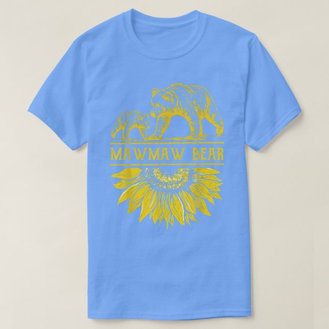 Mawmaw Bear And Child Bear Sunflower Hippie Bear L T-Shirt (Design Front)