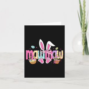 Mawmaw Bow Bunny Ears Easter Card