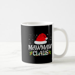 Mawmaw Claus Christmas Lights Santa Pajama Family Coffee Mug